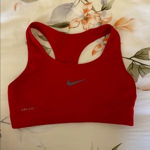 RED NIKE SPORTSBRA